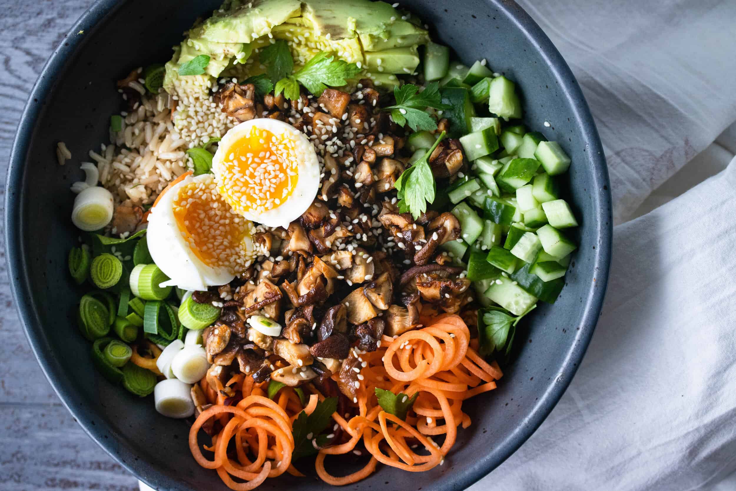 Mushroom Bulgogi Bowl - Kate-Cooks