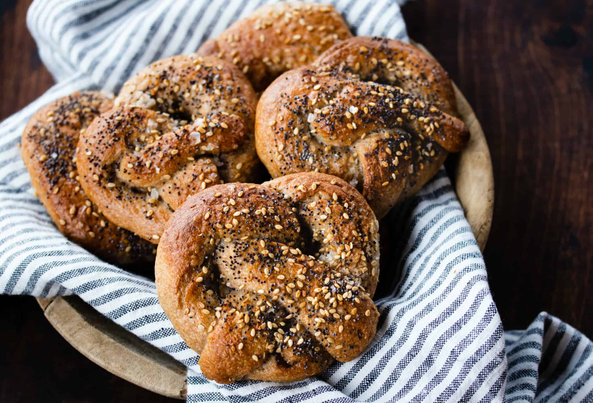 Homemade Spelt Pretzels with Everything Seasoning KateCooks