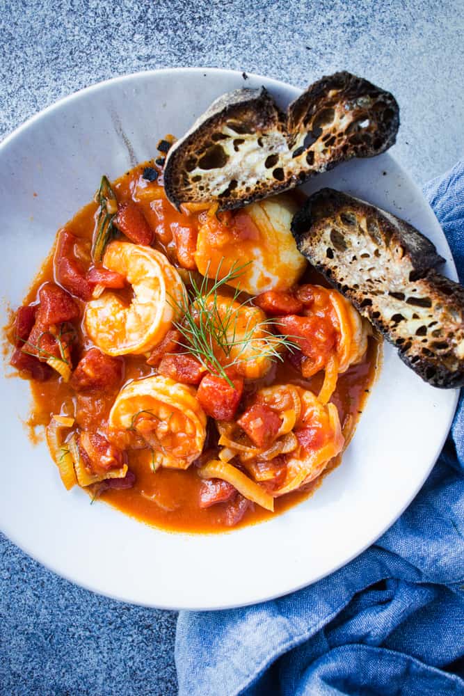 Weeknight Shrimp Cioppino-ish Stew