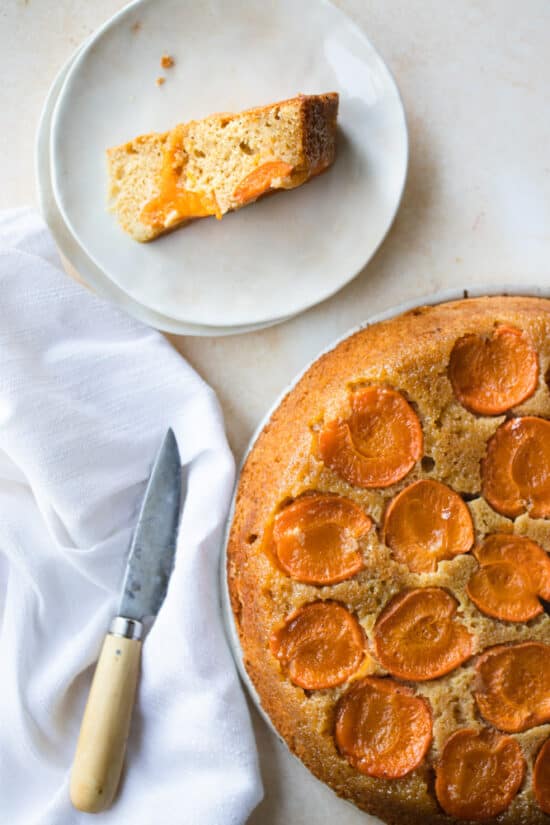 Upside Down Apricot Snacking Cake KateCooks