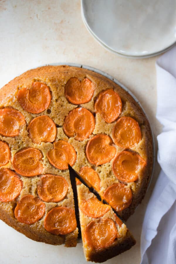 Upside Down Apricot Snacking Cake KateCooks