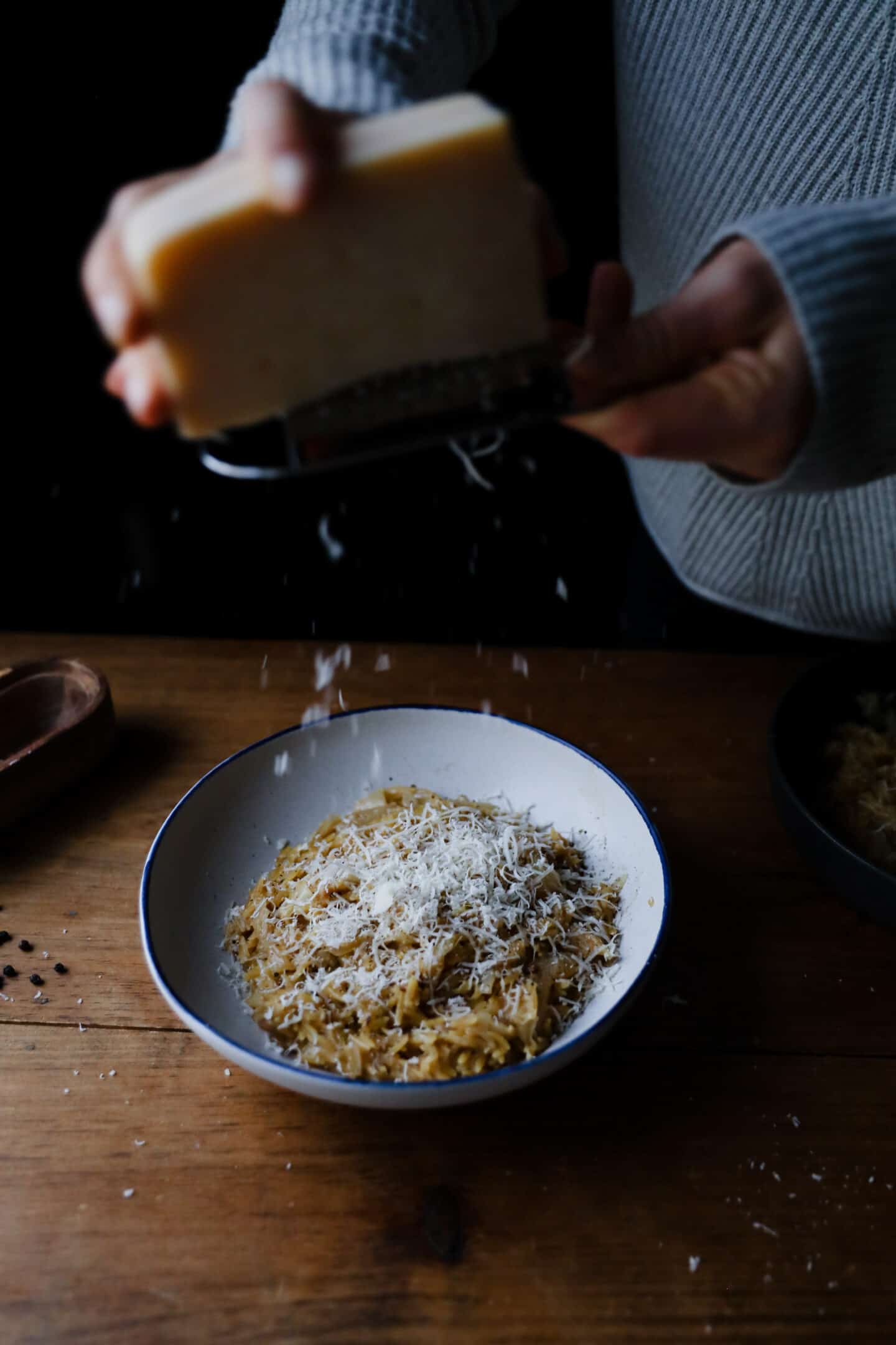 Cacio e Pepe Cabbage & Orzo Risotto KateCooks