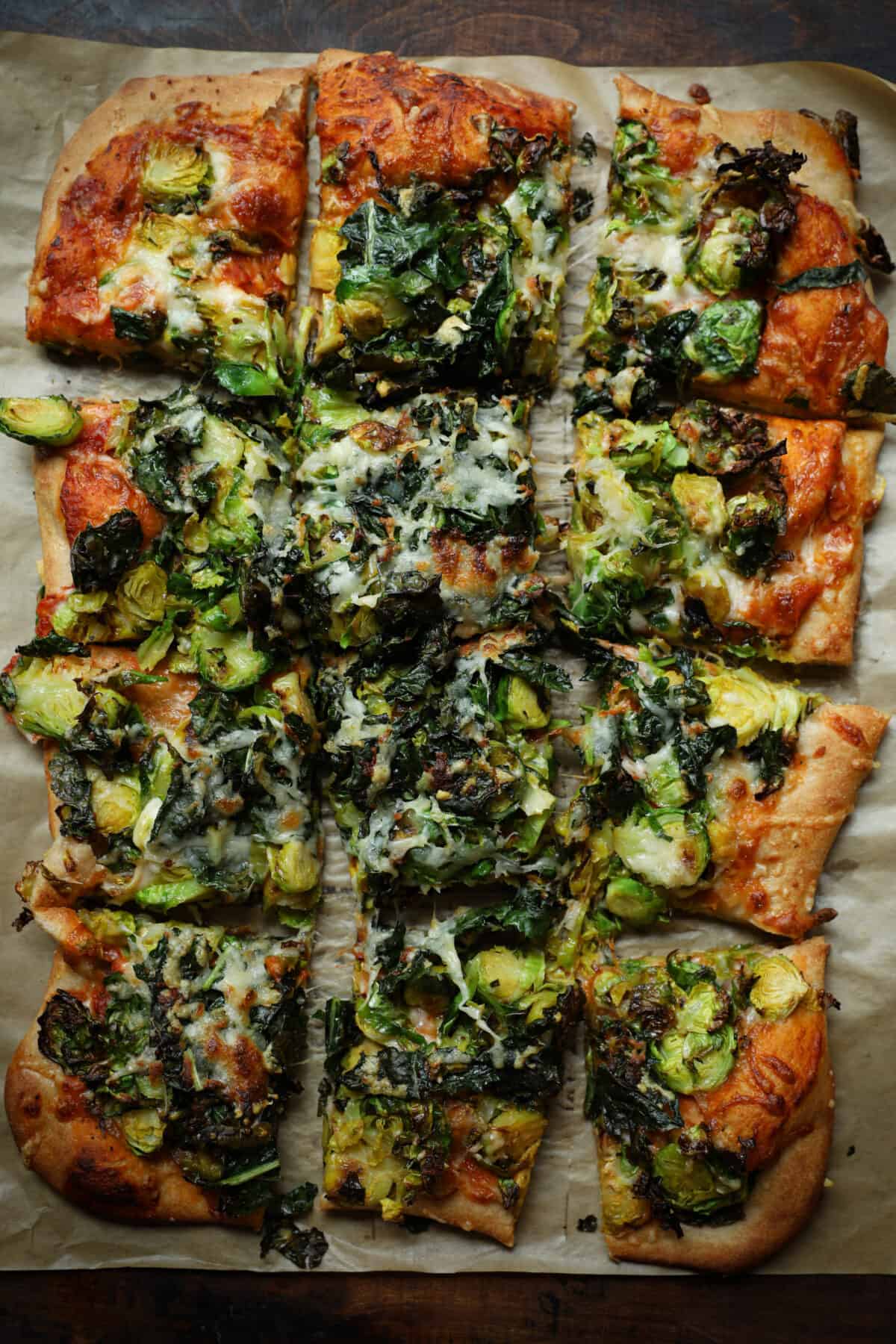 Healthyish Kale & Cheese Pizza KateCooks
